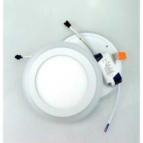 220V Round LED Panel Light Lamp Ceiling Recessed Downlight 6W 16W 24W Two Color White / Warm White Blue Indoor Lighting Bulb