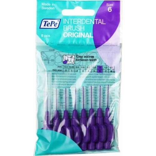 Crest Teeth Interdental Brush 1.1mm Purple 8 Pcs