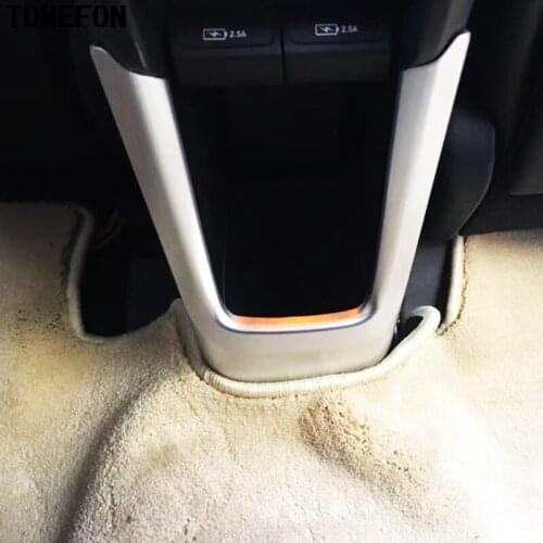 TOMEFON 2pcs For Acura CDX 2016 2017 2018 ABS Chrome Rear Armrest Box Air Vent Outlet Trim Car Interior Accessories