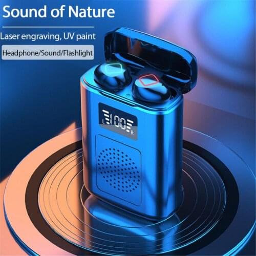 M6 TWS Bluetooth 5.1 Headsets Wireless Earphone Bass Stereo Earphone Waterproof Sport Headphones With LED Wireless Headset