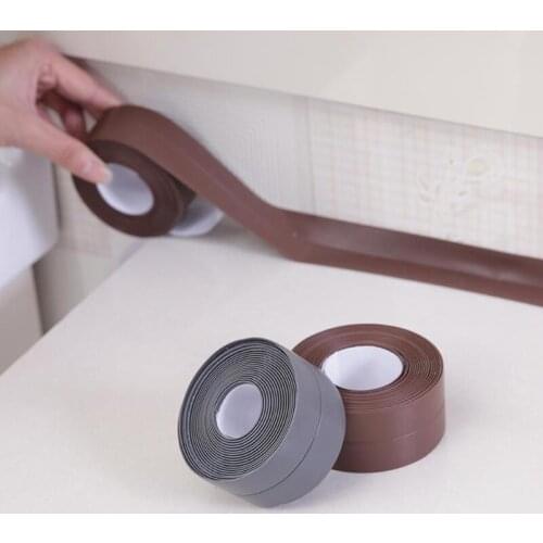 Sealing Strip Flexible Self Adhesive Caulking Tape Waterproof for Kitchen Bathroom Tub Shower Floor Wall Edge Protector