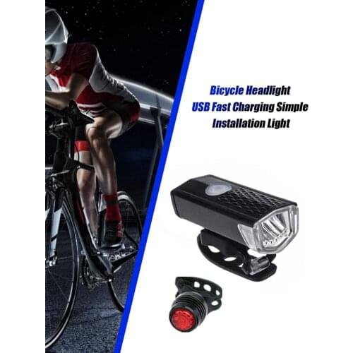 800mAh Battery Waterproof Road Bicycle Headlight Simple Installation Mountain Bike Front/Rear Lamp Light Kit for Outdoor Cycling