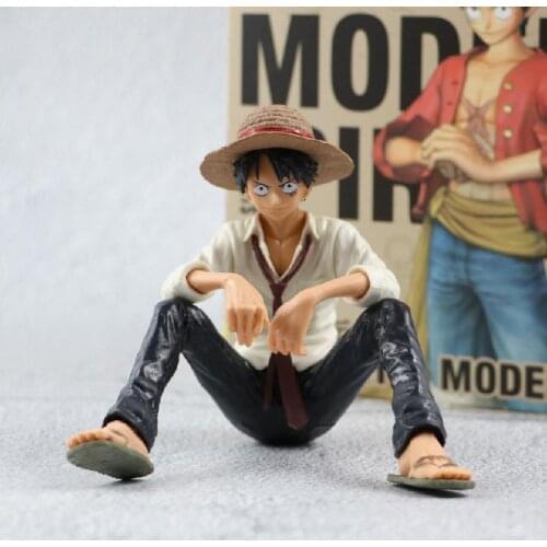 Japanese Anime One Piece Luffy Figurine Solid Vehicle Tabletop Decoration Pvc Hand-made Animation Model Cool Stunt Figure Toy
