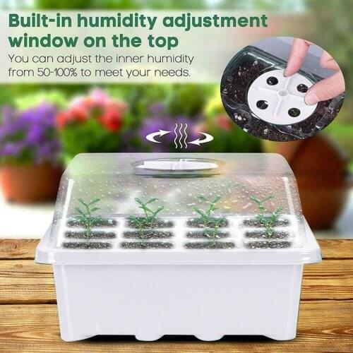 12 Hole Plant Seed Grows Box Nursery Seedling Starter Garden Yard Tray Flower Pot Seeds Seedling Tray garden accessories jardin