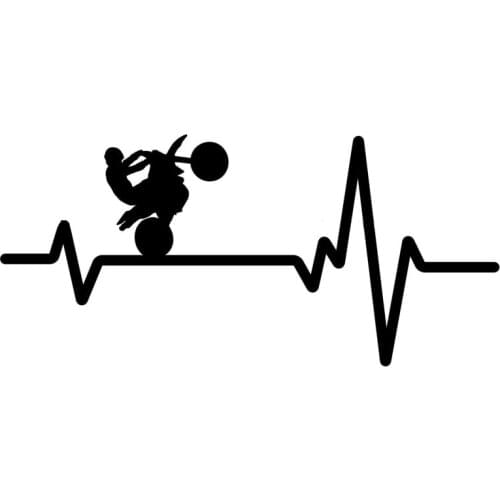 Car Stickers, Motorcycle Decals Tires Wheelie Heartbeat Decorative Accessories,to Cover Scratches Sunscreen Waterproof PVC