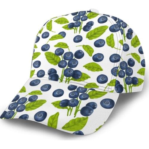 Blueberry Pattern Baseball Cap women men snapback caps Classic Style hat Casual Sport Outdoor cap
