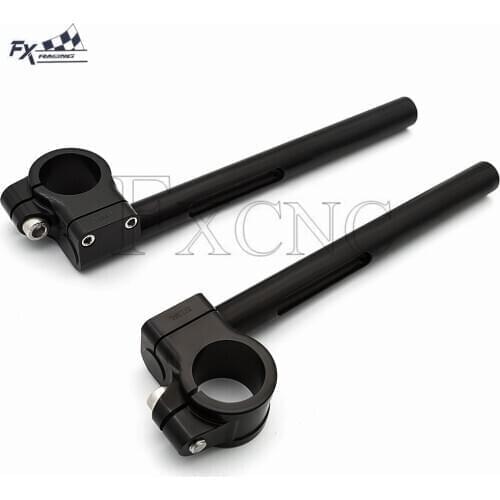 Black 39mm CNC Motorcycle Clip On Aluminum Clipon Handlebar Fork Clamp Handle Bar For Harley Davidson Sportster 883 1200