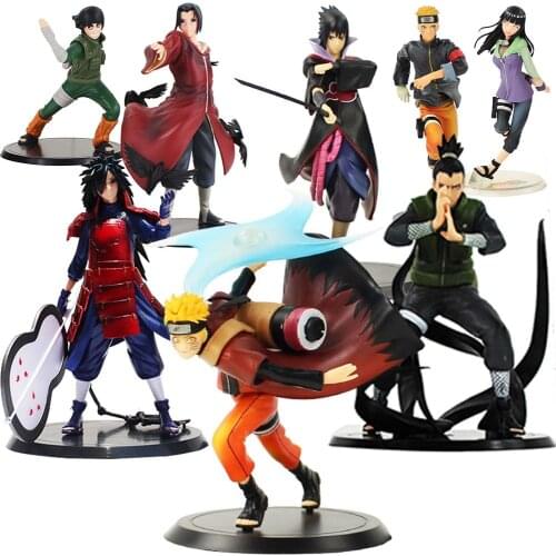 2pcs/Set Naruto Shippuden Anime Kakashi Sasuke Itachi Jiraiya Minato Hinata Sikamaru Action Figure Model Toy Kid Gift Brinquedos