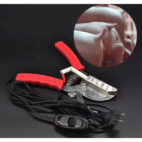 Electro-thermal Heating Shear Clamp Cutter Pliers Tail For Piglets Cutting Tail 220v 50hz