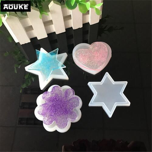 Love Heart&Sakura&Star Shape Epoxy Silicone Mold Handmade Jewelry Molds DIY Phone Case Decoration Tools Cake Chocolate Mould
