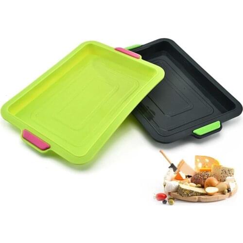 Kapmore Food Grade Silicone Cake Pan Rectangular Non-Stick Baking Mould Bread Baking Pan Cake Mold DIY Baking Tool