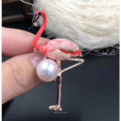 FPPJ Flamingo Brooches For Clothes