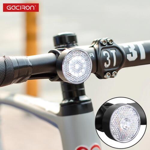GACIRON 10/20 Lumen Bicycle Front Light Smart Warning Rear LED Lamp MTB Road Bike Taillight Rechargeable Waterproof Accessories