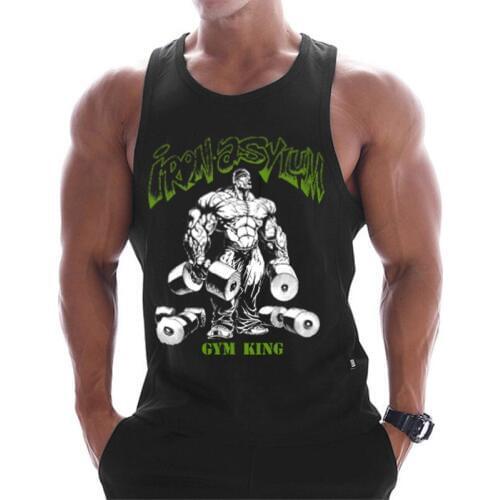 GYMPXINRAN 2019 Fitness Tank Top Men Stringer Mens gyms Bodybuilding Muscle Shirt Workout Vest Undershirt Singlets