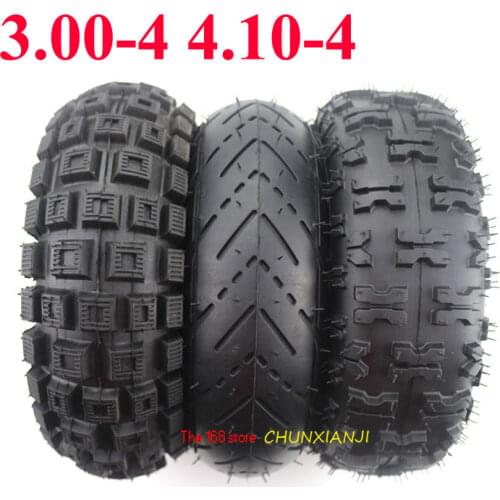 Good quality 3.00-4 4.10-4 trye and inner tube rim wheel Alloy hub for 49cc ATVQuad Go Kart Gas scooter bike motorcyWheel tyres