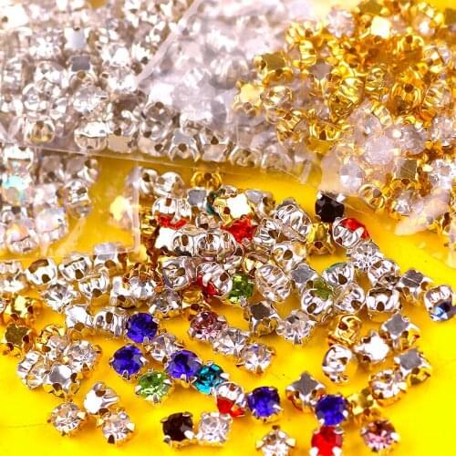 DIY Stones And Crystals Stone Sewed Rhinestones For Clothes Sew On Rhinestone Wedding Dress Craft Stones Strass Glass Decoration