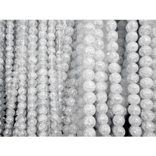 Natural Stone Spacer White Crystal Quartz Round Beads 6 8 10 12mm Pick Size DIY