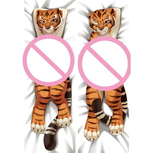 MMF Hot animal powerful tiger & sexy fox anime pillow cover body PillowCase Dakimakura
