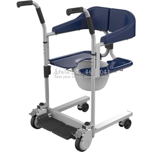 Multifunctional mobile seat bed disabled elderly toilet hand push rehabilitation nursing chair commode wheelchair Bearing 120kg