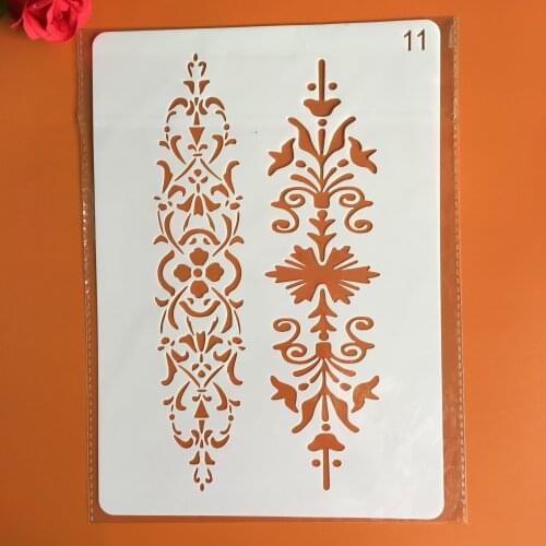 A4 29 * 21cm Crown Flower wall layered stencil painting scrapbook stamp album decoration embossed paper card template decoration