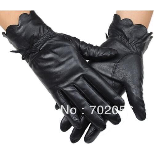Fashion Women Genuine Goat leather gloves skin gloves LEATHER GLOVES #3119