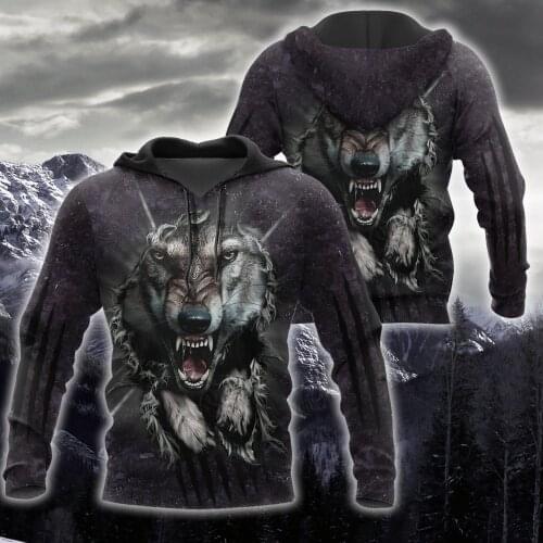 Wolf 3D All Over Printed Men For Women Hoodies Sweatshirt Unisex Streetwear Zipper Hoodies Pullover Casual Jacket Tracksuits