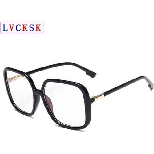 Retro Women Large Square Frame Myopia Glasses Men Nearsighted Eyeglasses Students Computer Goggle Anti Blue Light Spectacles L3