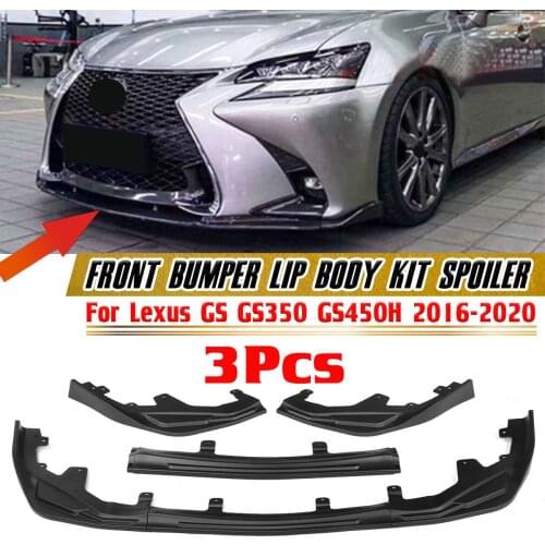 3x Car Front Bumper Lip For Lexus GS GS350 GS450H 2016-2020 Chin Spoiler Body Kit Deflector Lips Protector Cover Diffuser Guard