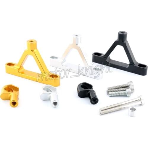 CNC Motorcycle Adjustable Steering Stabilize Damper Bracket Mount kit For Kawasaki ZX6R ZX 6R 07 08 Moto Steer Support