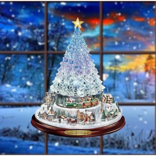 Christmas Tree Window Paste Stickers Christmas Room Decoration Accessories for Home New Year Decorations Pendant Stickers