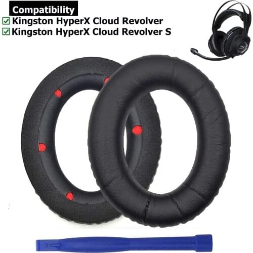 Replacement Ear Pads Earpads Foam Cushion Pillow Parts Cover for Kingston HyperX Cloud Revolver S Gaming Headset Headphones