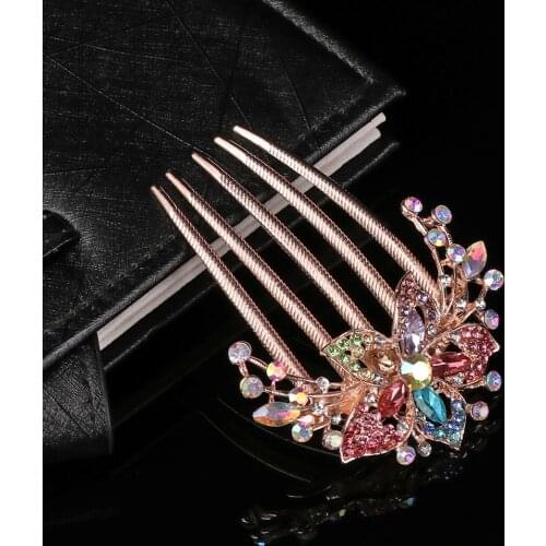 Rhinestone Bridal Hair Comb Mix Style Elegant Hair Jewelry Accessories Flower Hairpin Barrette Lady Hair Clips hair ornaments