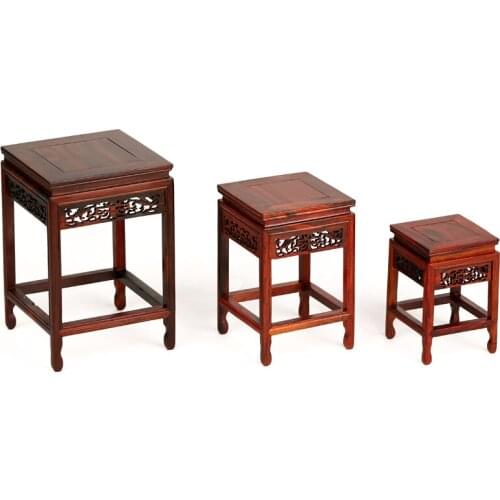 TZ rosewood rosewood Zhai crafts base base stone base base solid wood small flower pots