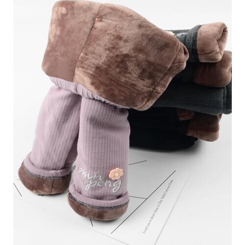 Little Girls Skinny Pants Winter Thick Leggings Baby Girl 2-8T Warm Long Pants Children Trouser Kids Winter Clothes Pencil Pants