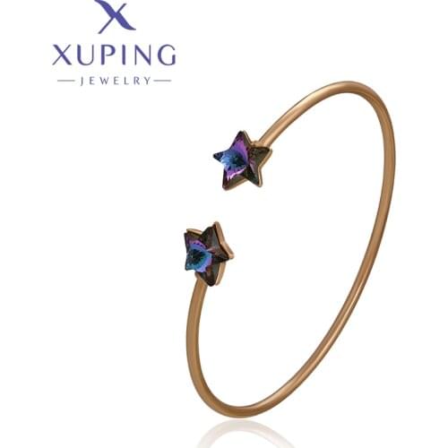 Xuping Jewelry Fashion New Arrival Star Crystal Bangle with Gold Plated for Woman Gift 610317808