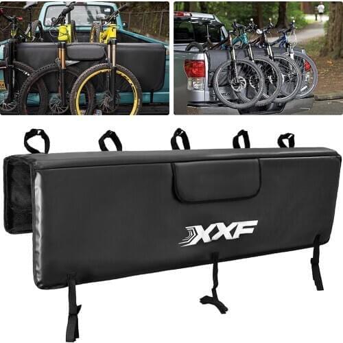 Tailgate Cover Protection Pad Mountain Bike Pick-up Pad with 5 Bike Frame Fixing Straps for Truck
