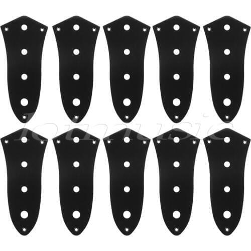 10pcs Black Metal 4-Hole Control Plate for Electric Guitar Replacement