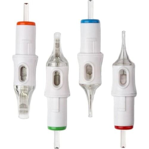 10pcs/lot Disposable Sterilized Round Liner Tattoo Cartridge Needles For Permanent Lip Eyebrow Makeup Tattoo Rotary Pen Supplies