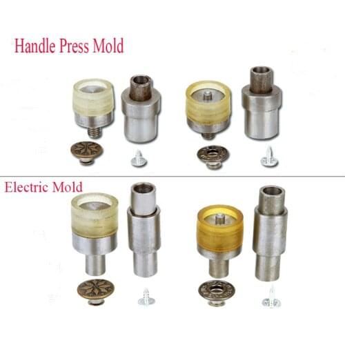 15/17/20/25mm hollow jeans buttons molds Flat button tool.Install metal buttons Electric mold dies.Hand press mould