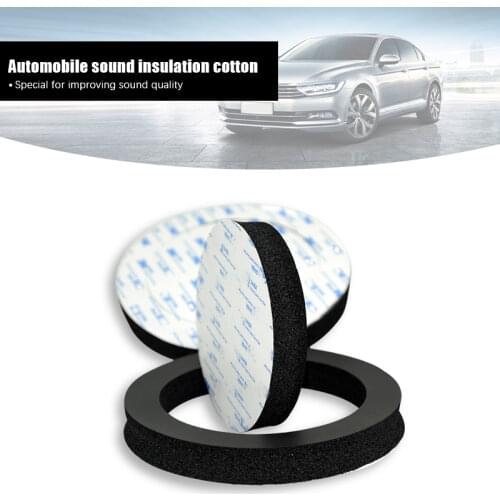 2 Pcs 6.5 Inch Car Speaker Ring Bass Door Trim Sound Insulation Cotton Audio Speakers Sound Self Adhesive Insulation Ring