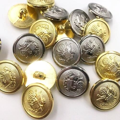 20PCS/pack Gold/Silver 20MM Anchor Buttons Plastic Sewing Accessory Shank Button Garment Clothing PT351