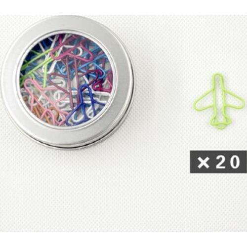 20 Clips Air Plane Cute Paper Clips Decorative Binder Clips Office Paper Clip