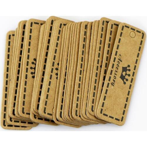 Wholesale 200pcs Brown Color 4.8x1.5cm Kraft paper tags card DIY scrapbooking accessories Pape Price Tags