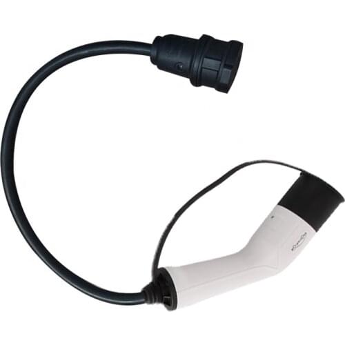 Schuko EU Socket Adapter For Portable EV Charger Electrical Car 16A Type 2 Charging Pile Side Plug