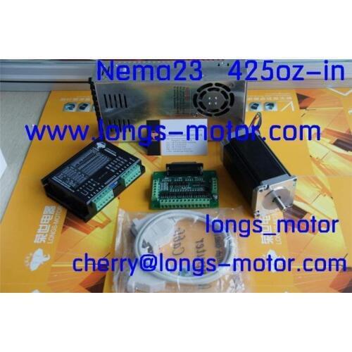 PROMITION!Nema 23 stepper motor 425oz-in 3.0A CNC controller stepper motor driver DM542Akit Longs Motor Router CNC controller