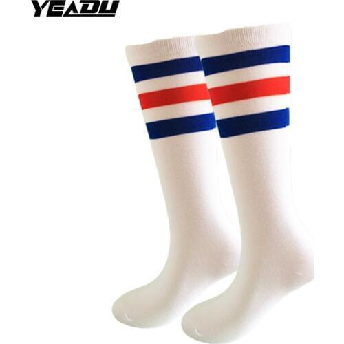 7 Colors Cotton Long Men and Women Socks 3 Line Striped Letter Fashion Socks