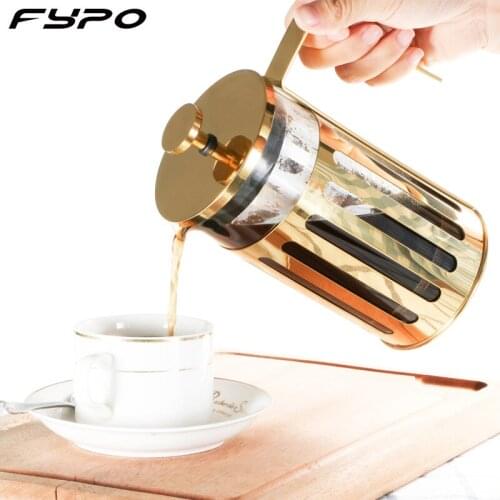 French Press Coffee Pot,Stainless Glass Coffee Maker Turkish Coffee Pot 350/ 600/ 1000M for Coffee at Home Making Tea