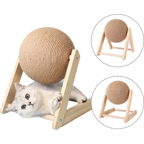 Scratcher Ball for Cat Toys Cat Scratching Ball Wheel for Cats Sisal Rope Ball Corrugated Paper Cat Scraper Toys for Kitten