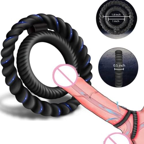 Penis Rings Cock Rings Penis Sleeve Penis Trainer Delay Ejaculation High Elasticity Time Lasting Sex Toys For Men No Vibator
