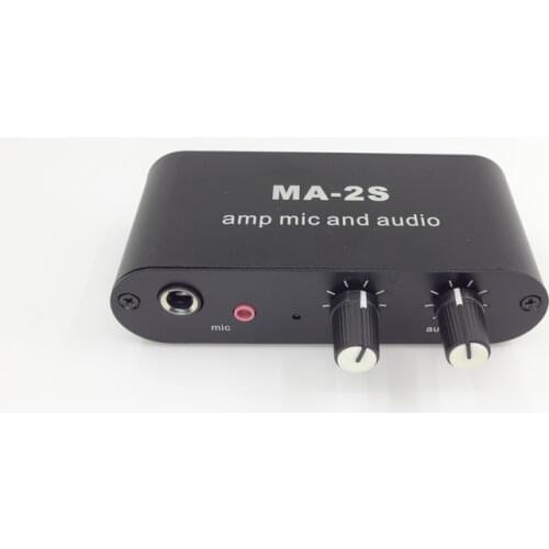 MA-2 6.5mm Dynamic Microphone 3.5mm Condenser Microphone Amplifier Headphone Amplifier Music Audio Preamplifier Mixing Board